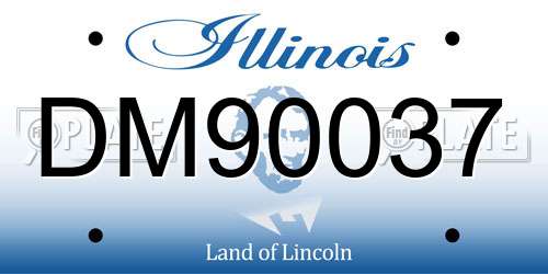 DM90037 Illinois License Plate