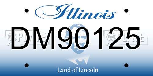 DM90125 Illinois License Plate