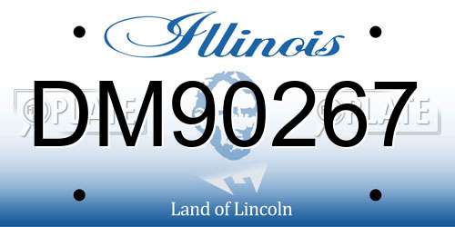 DM90267 Illinois License Plate