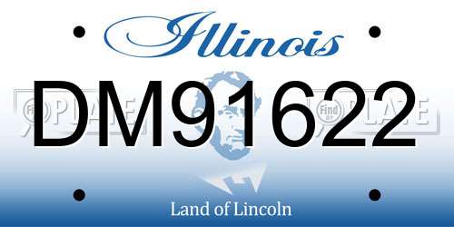 DM91622 Illinois License Plate