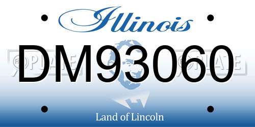 DM93060 Illinois License Plate