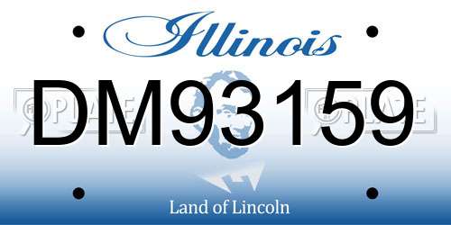 DM93159 Illinois License Plate