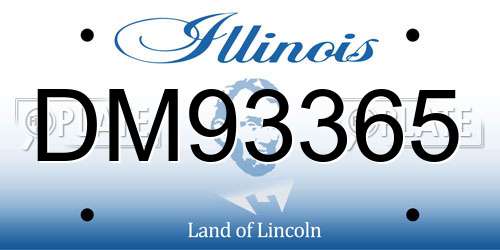 DM93365 Illinois License Plate