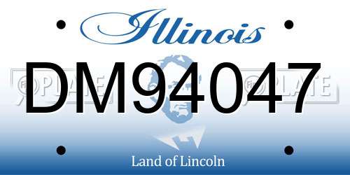 DM94047 Illinois License Plate