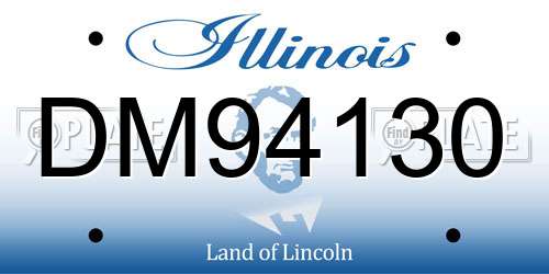 DM94130 Illinois License Plate