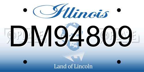 DM94809 Illinois License Plate