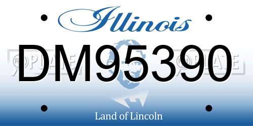 DM95390 Illinois License Plate