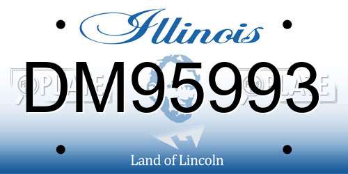 DM95993 Illinois License Plate