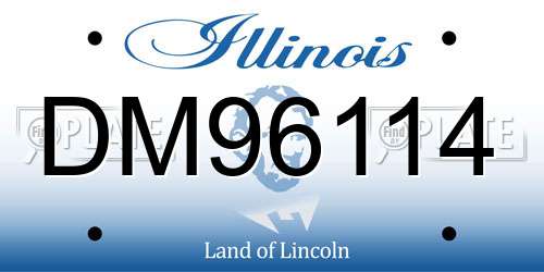 DM96114 Illinois License Plate