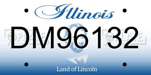 DM96132 Illinois License Plate