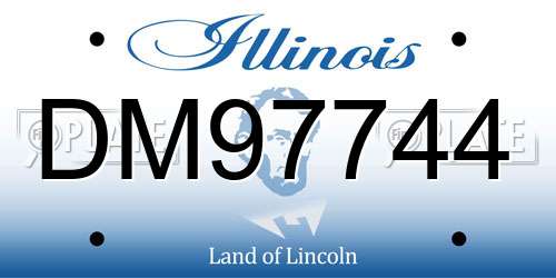 DM97744 Illinois License Plate