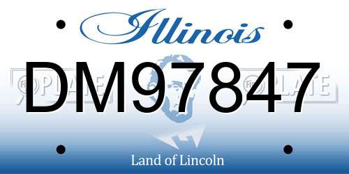DM97847 Illinois License Plate