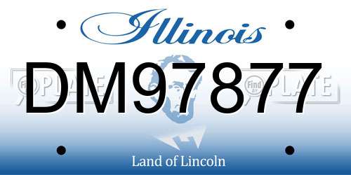 DM97877 Illinois License Plate
