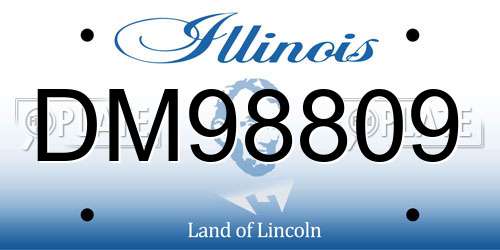 DM98809 Illinois License Plate