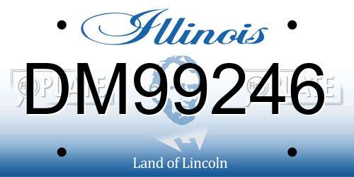 DM99246 Illinois License Plate