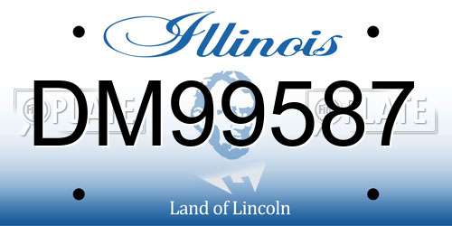 DM99587 Illinois License Plate