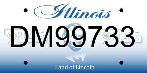 DM99733 Illinois License Plate