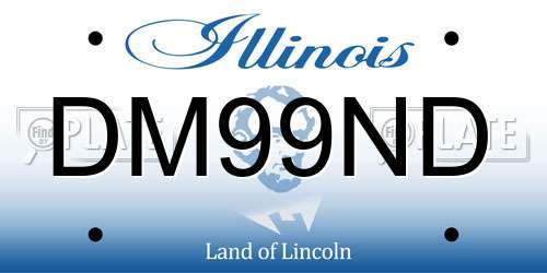 DM99ND Illinois License Plate