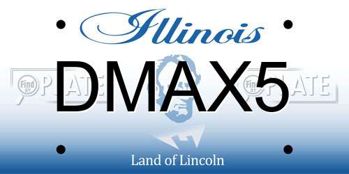 DMAX5 Illinois License Plate