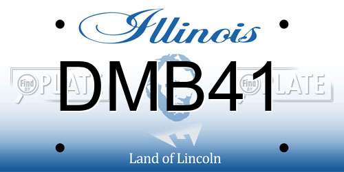 DMB41 Illinois License Plate