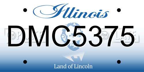 DMC5375 Illinois License Plate