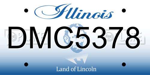 DMC5378 Illinois License Plate