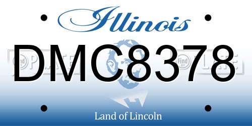 DMC8378 Illinois License Plate