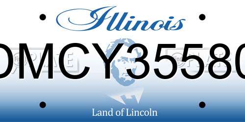 DMCY35580 Illinois License Plate
