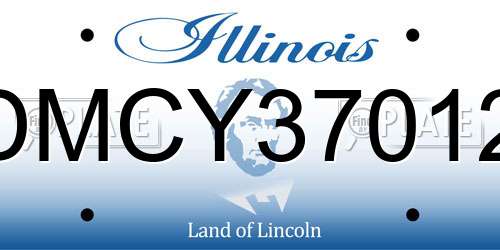 DMCY37012 Illinois License Plate