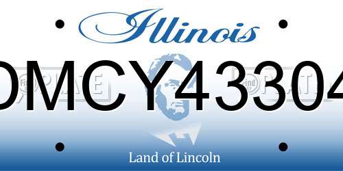 DMCY43304 Illinois License Plate