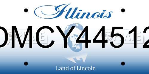 DMCY44512 Illinois License Plate