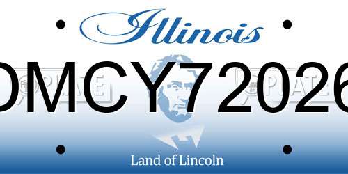 DMCY72026 Illinois License Plate