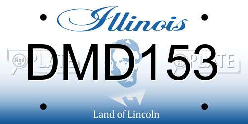 DMD153 Illinois License Plate
