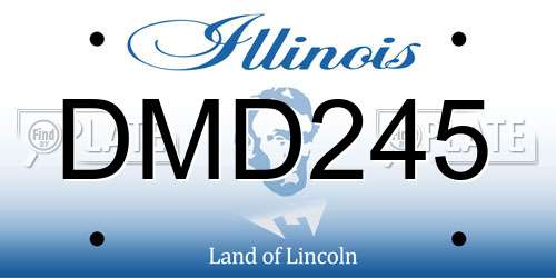 DMD245 Illinois License Plate