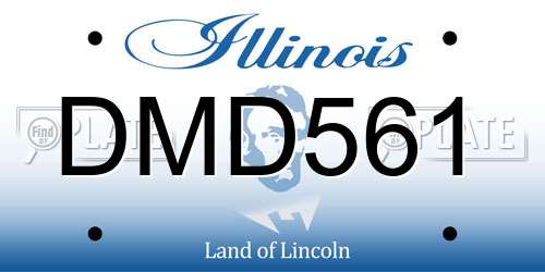 DMD561 Illinois License Plate