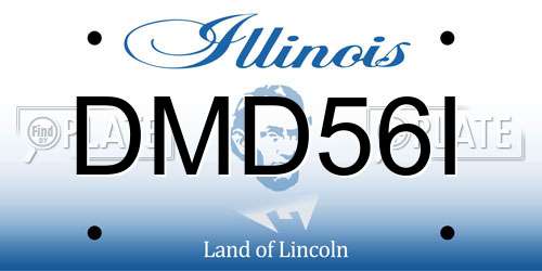 DMD56I Illinois License Plate