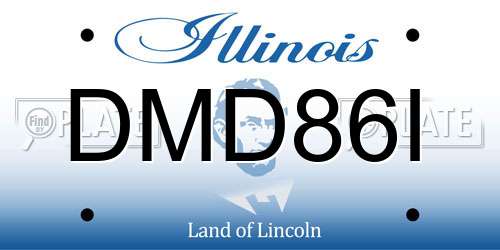 DMD86I Illinois License Plate