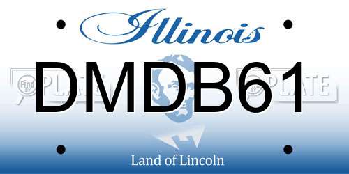DMDB61 Illinois License Plate
