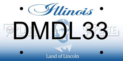 DMDL33 Illinois License Plate