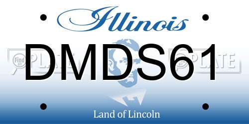 DMDS61 Illinois License Plate