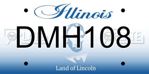 DMH108 Illinois License Plate