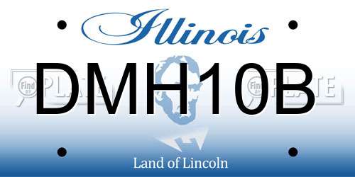 DMH10B Illinois License Plate