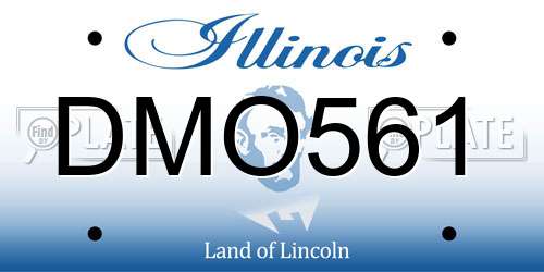 DMO561 Illinois License Plate