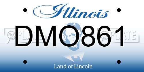 DMO861 Illinois License Plate