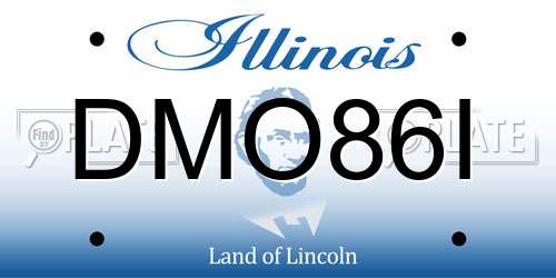 DMO86I Illinois License Plate
