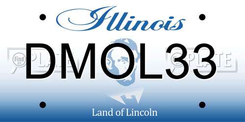 DMOL33 Illinois License Plate
