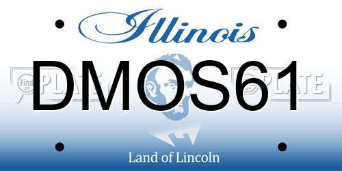 DMOS61 Illinois License Plate