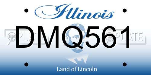 DMQ561 Illinois License Plate