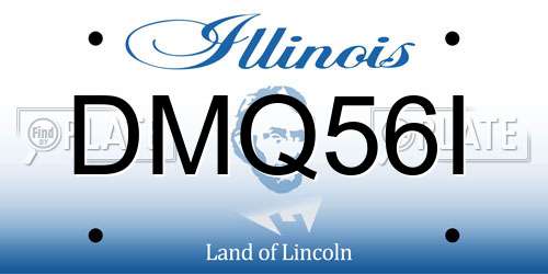 DMQ56I Illinois License Plate