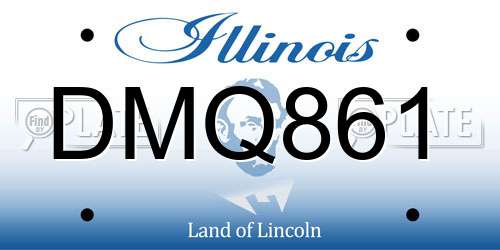 DMQ861 Illinois License Plate